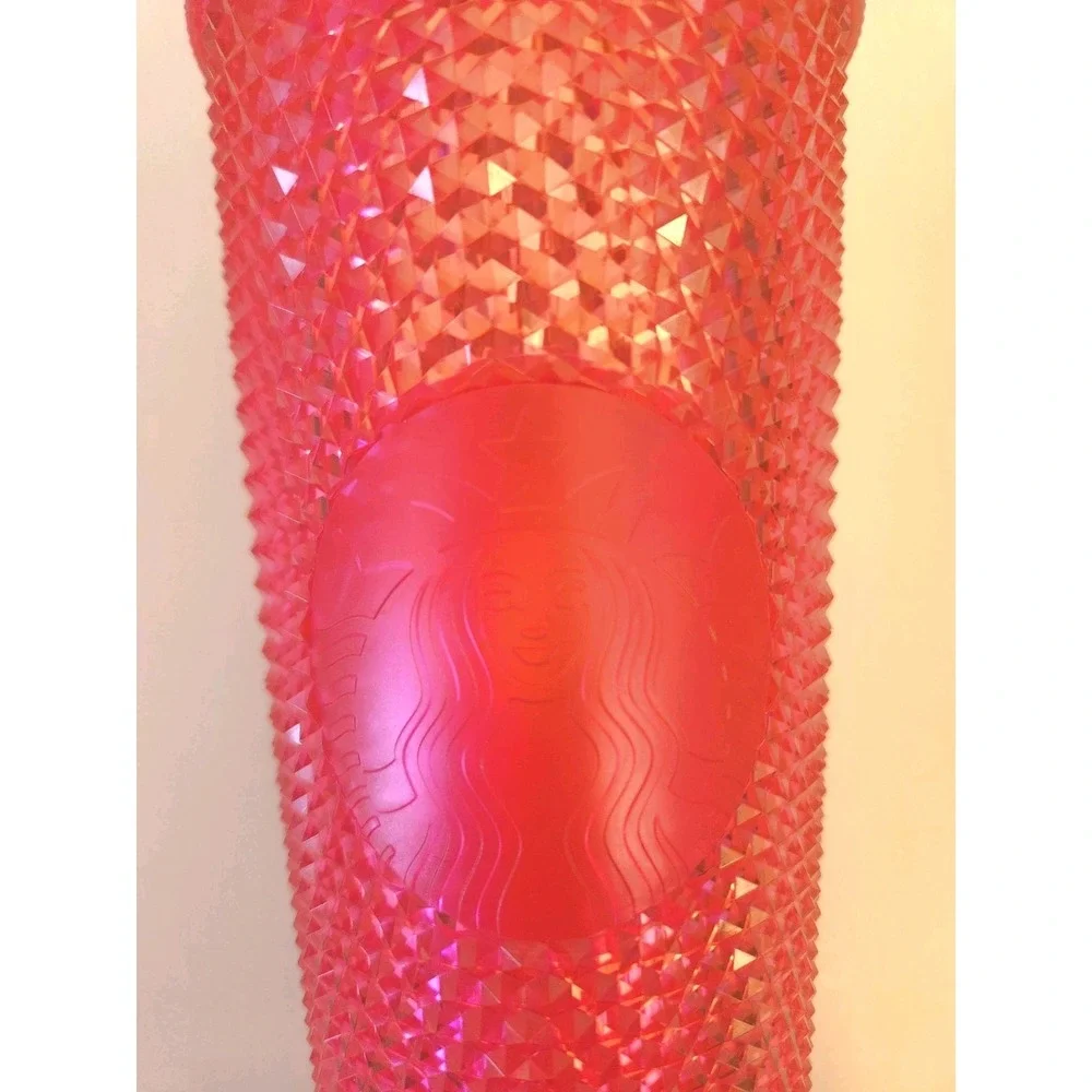 New Starbucks Holiday 2019 Pink Venti Studded Diamond Tumbler Cold Cup 24oz 💎